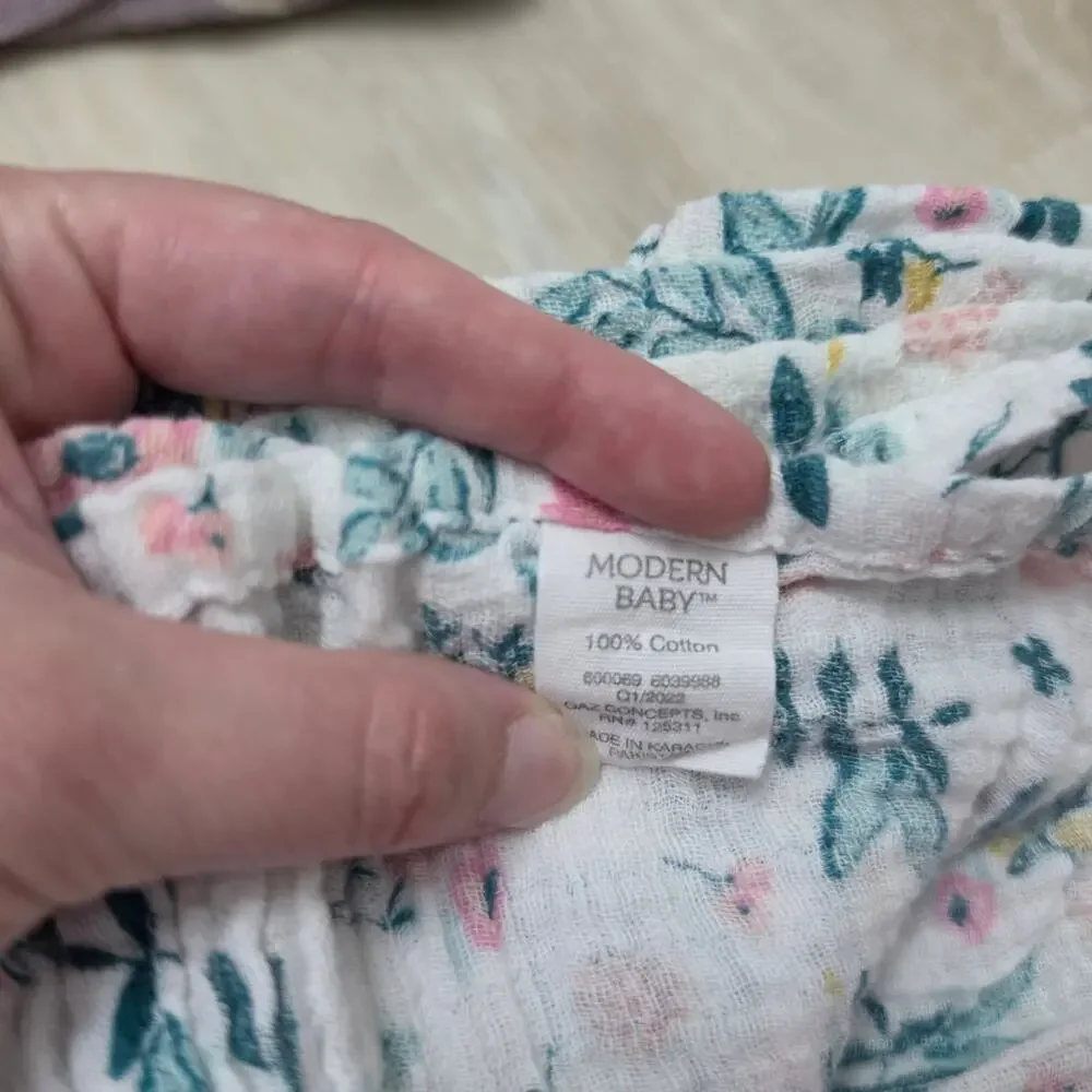 Baby Muslin/Cotton Swaddle Blankets Disney Minnie Mouse Flowers Butterflies